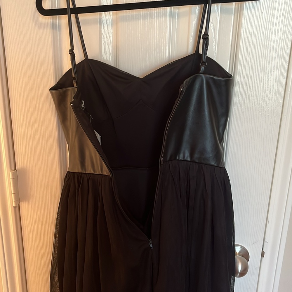 NWT Speechless Faux Leather Tulle Dress - Picture 7 of 9